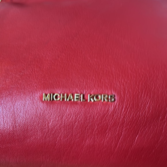 Red leather Michael Kors bag in immaculate condition. - Picture 3 of 10